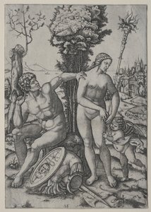Venus, Mars und Amor, 1508 von Marcantonio Raimondi