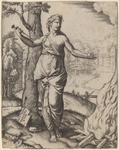Dido von Marcantonio Raimondi after Raphael