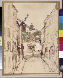 Le Moulin de la Galette: Ansicht des berühmten Kabaretts von Montmartre von Marcel Leprin