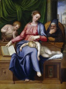 Madonna del silenzio (Die Jungfrau und das Kind mit Johannes dem Täufer als Junge) von Marcello Venusti