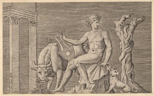 Speculum Romanae Magnificentiae: Apollo hütet die Herden des Admetus, 16. Jahrhundert