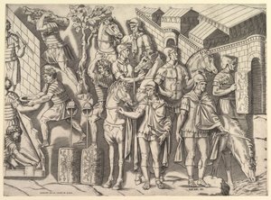 Speculum Romanae Magnificentiae: Römische Reiter, von der Trajanssäule, 16. Jahrhundert
