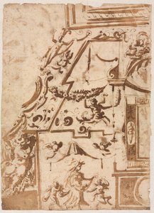 Groteske mit einem springenden Zentaur (Rückseite) von Marco Marchetti