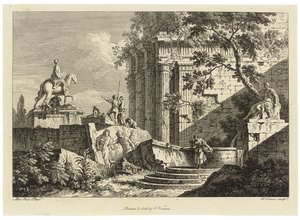 Ansicht aus einer Sammlung von sechs, graviert von Francois Vivares von Marco Ricci
