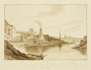 Blick auf den Fluss von Mardyke mit dem Limekiln Lane Glashaus
