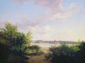 Der Garten von Johannes Amsinck an der Binnenalster, 1837
