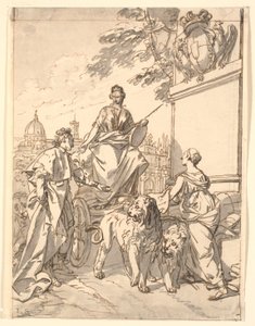 Allegorisches Blatt anlässlich des Einzugs von Herzog Franz III. in Florenz 1739