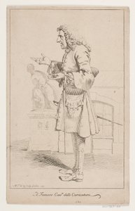 "Il famoso Cavre delle Caricature". Porträt von Pier Leone Ghezzi (1674-1755) von Marcus Tuscher