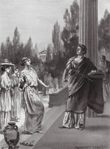 Hipparchos beleidigt die Schwester von Harmodios von Margaret (after) Dovaston