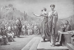 Perikles bittet für Aspasia von Margaret (after) Dovaston