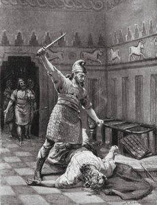 Die Ermordung von Tukulti-Ninib I von Margaret (after) Dovaston
