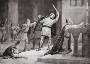 Der Mord an Knud dem Heiligen von Margaret (after) Dovaston