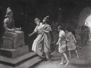 Tukulti-Ninib I im Tempel von Marduk von Margaret (after) Dovaston