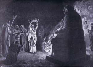 Ein phönizisches Opfer an Moloch von Margaret Dovaston