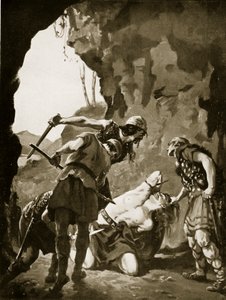 Konstantin II. von den Dänen getötet, 881 n. Chr., Illustration aus 