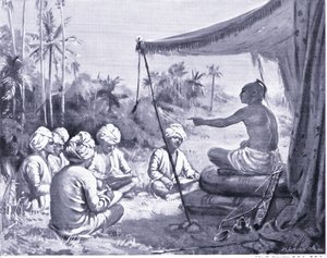 Kulottunga Chola weist seine Vermesser an, 1086 AD von Margaret Dovaston