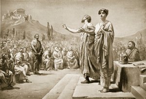 Perikles bittet für Aspasia, Illustration aus 