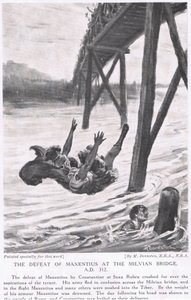 Die Niederlage von Maxentius an der Milvischen Brücke 312 n. Chr. von Margaret Dovaston