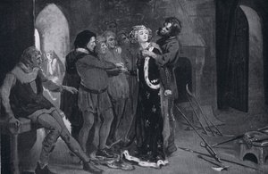 Die schöne Maid von Kent wird von Aufständischen geküsst, 1381 n. Chr.