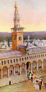 Hof der Großen Moschee, Damaskus von Margaret Thomas