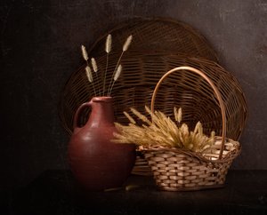 Rustikales Ernte Stillleben von Margareth Perfoncio