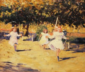Mädchen beim Seilspringen von Marguerite Rousseau