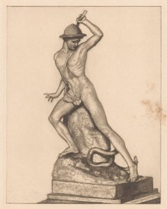 Skulptur eines Hirten mit einer Schlange von Maria Arnoldina van Hove