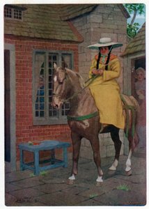 Chaucers Canterbury Geschichten: Die Frau von Bath (Farblithographie)