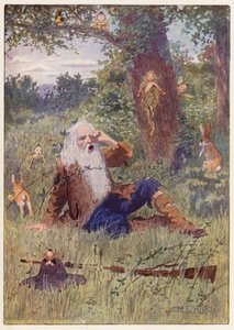 Illustration zur Geschichte von Rip Van Winkle