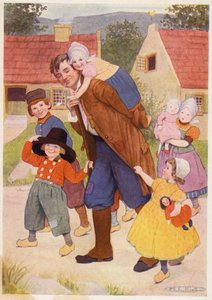 Illustration zur Geschichte von Rip Van Winkle