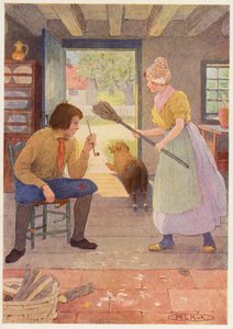 Illustration zur Geschichte von Rip Van Winkle