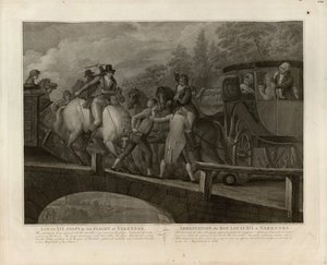 Die Verhaftung von Ludwig XVI. und seiner Familie in Varennes, 22. Juni 1791, 1796