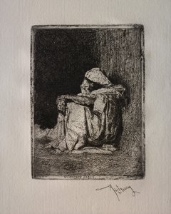 Sitzender Marokkaner von Mariano Fortuny y Carbó