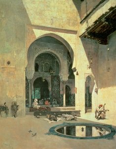 Der Hof der Alhambra von Mariano José María Bernardo (1838 74) Fortuny y Carbó
