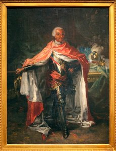Porträt von Karl III. von Spanien (1716-1788) - Gemälde von Mariano Salvador Maella (1739-1819), Öl auf Leinwand, Skizze, spanische Kunst