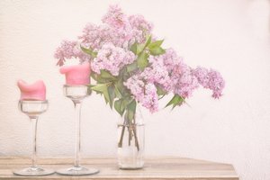 Flieder- und Rosakerzen von Marie-anne Stas