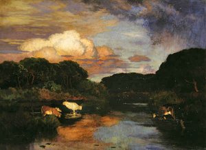 Die Furt, ca. 1910 von Marie Auguste Emile Rene Menard