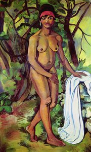 Nackte schwarze Frau