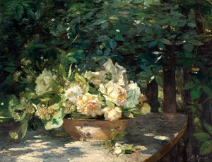 In der Laube von Marie Egner