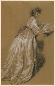 Stehende Frau in einem weißen Kleid von Marie Françoise Constance Mayer