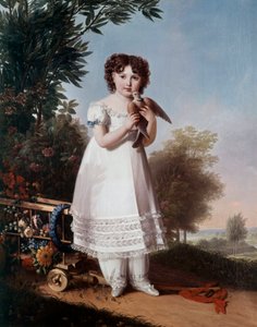 Ganzkörperporträt von Napoleone Elisa Bacciochi, Prinzessin von Piombino (Tochter von Elisa Bonaparte und Prinz Felix Bacciochi) (zukünftige Gräfin Camerata) (1806-1869)