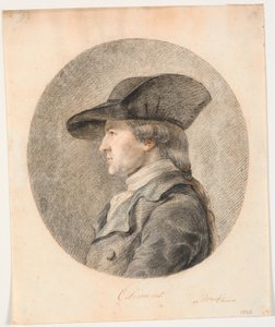 Porträt von J.F. Clemens. Profil nach links von Marie Jeanne Clemens