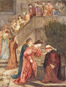 Einige Damen ihrer Gesellschaft versammelten sich mit Beatrice, als sie allein in ihrem Weinen war, und als sie ein- und ausgingen, hörte ich sie über sie sprechen. von Marie Spartali Stillman