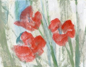 Rote Blumen, 2020 von Marina Falco