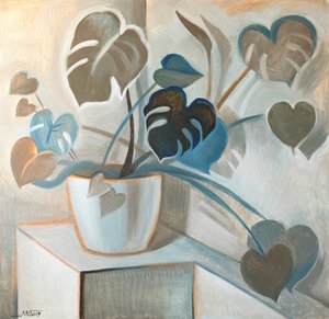 Moderne Monstera-Herzen von Marina Gorkaeva