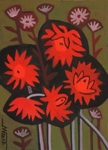 Rote abstrakte Blumen