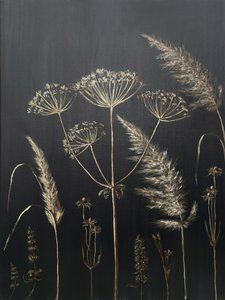 Goldene botanische Silhouetten