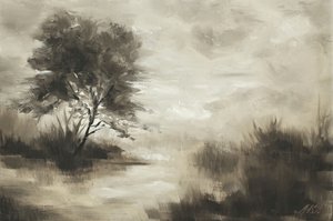 Einsamer Baum im Nebel