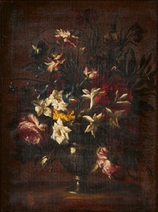 Ein Stillleben mit Blumen in einer Glasvase von Mario (attr.to) Nuzzi