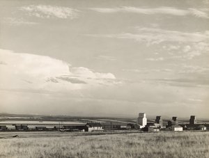 Getreidesilos im Mittleren Westen, "Kornkammer der USA" / Große Ebenen, Carter, Montana